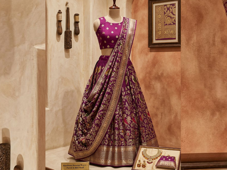 Indian Woman in Beautiful Lehenga